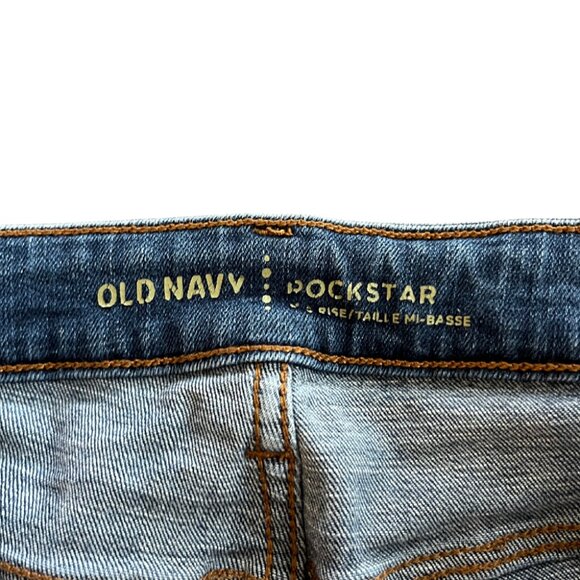 Women’s Old Navy Rockstar Distressed Jeans – Size 8 - Picture 3 of 4